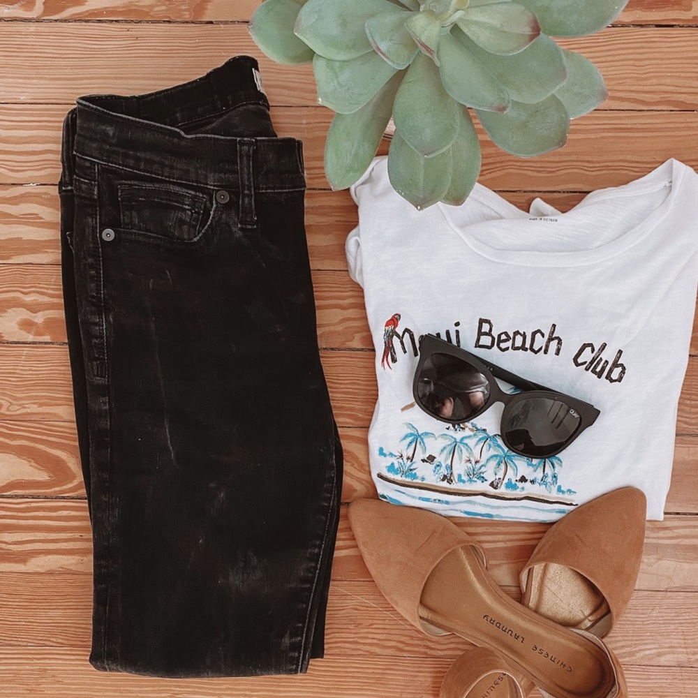 Madewell Mid-Rise Black Skinny Jeans